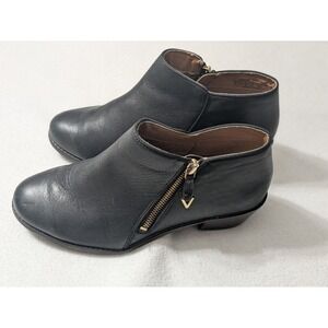 Vionic Jolene Women's Size 8 Black Leather Side‎ Zip Ankle Boots
